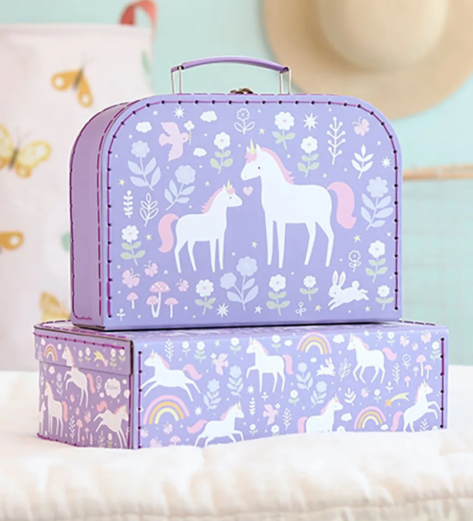 A Little Lovely Company Kuffertsæt - 2 stk. - 29x20/25,5x18 cm -