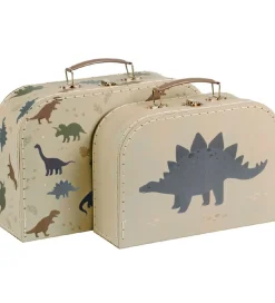A Little Lovely Company Kuffertsæt - 2 stk - 29x25,5 cm - Dinosa