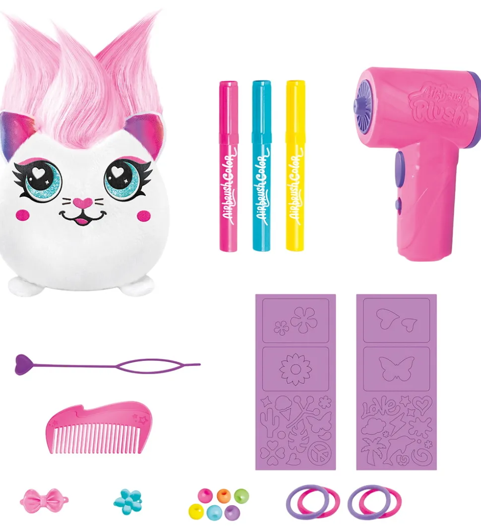 Airbrush Plush Bamse - 14 cm - Hair'iffic - Precious