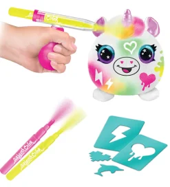 Airbrush Plush Bamse - 10 cm - Neon Mini Mystery Kit