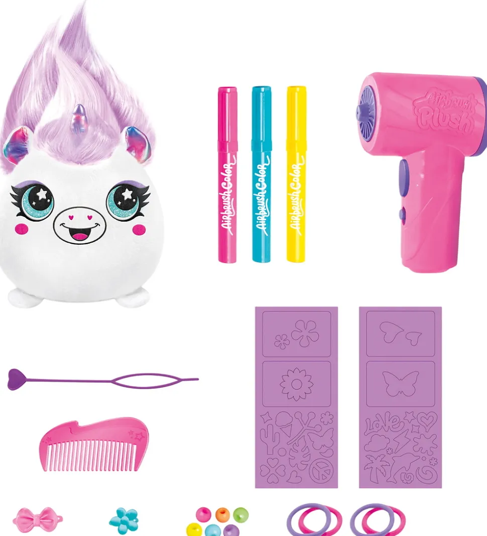 Airbrush Plush Bamse - 14 cm - Hair'iffic - Princess