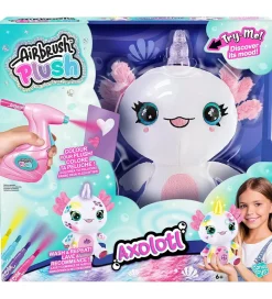 Airbrush Plush Bamse m. Lys - 27 cm - Axolotl Enhjørning
