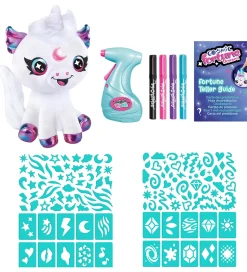 Airbrush Plush Bamse m. Lys - 27 cm - Kosmisk Enhjørning