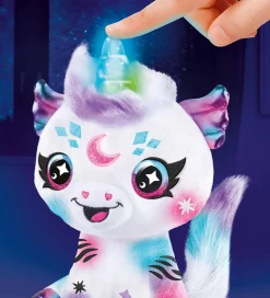 Airbrush Plush Bamse m. Lys - 27 cm - Kosmisk Enhjørning