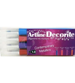Artline Tuscher - Decorite Brush - 4 stk. - Contemporary Metalli