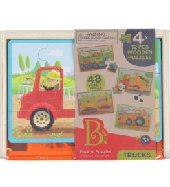 B. toys Puslespil - 4x12 - Arbejdskørertøjer