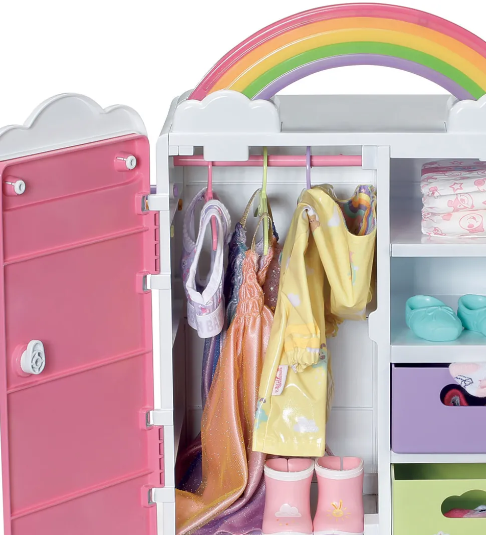 Baby Born Dukketilbehør - Regnbue Garderobe