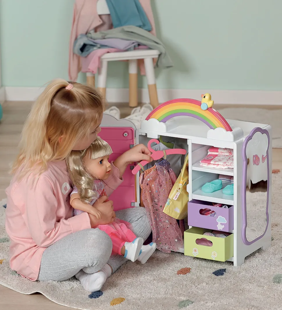 Baby Born Dukketilbehør - Regnbue Garderobe