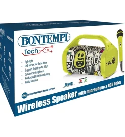 Bontempi Højtaler m. Mikrofon/Lys - Trådløs