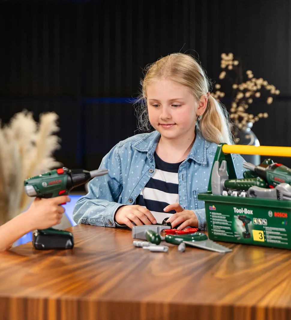 Bosch Mini Værktøjskasse m. Tilbehør - Legetøj - Mørkegrøn