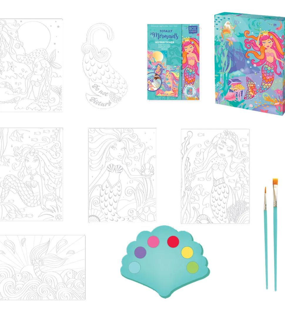 BOX CANDIY Kreasæt - Vandfarvekunstsæt - Totally Mermaids