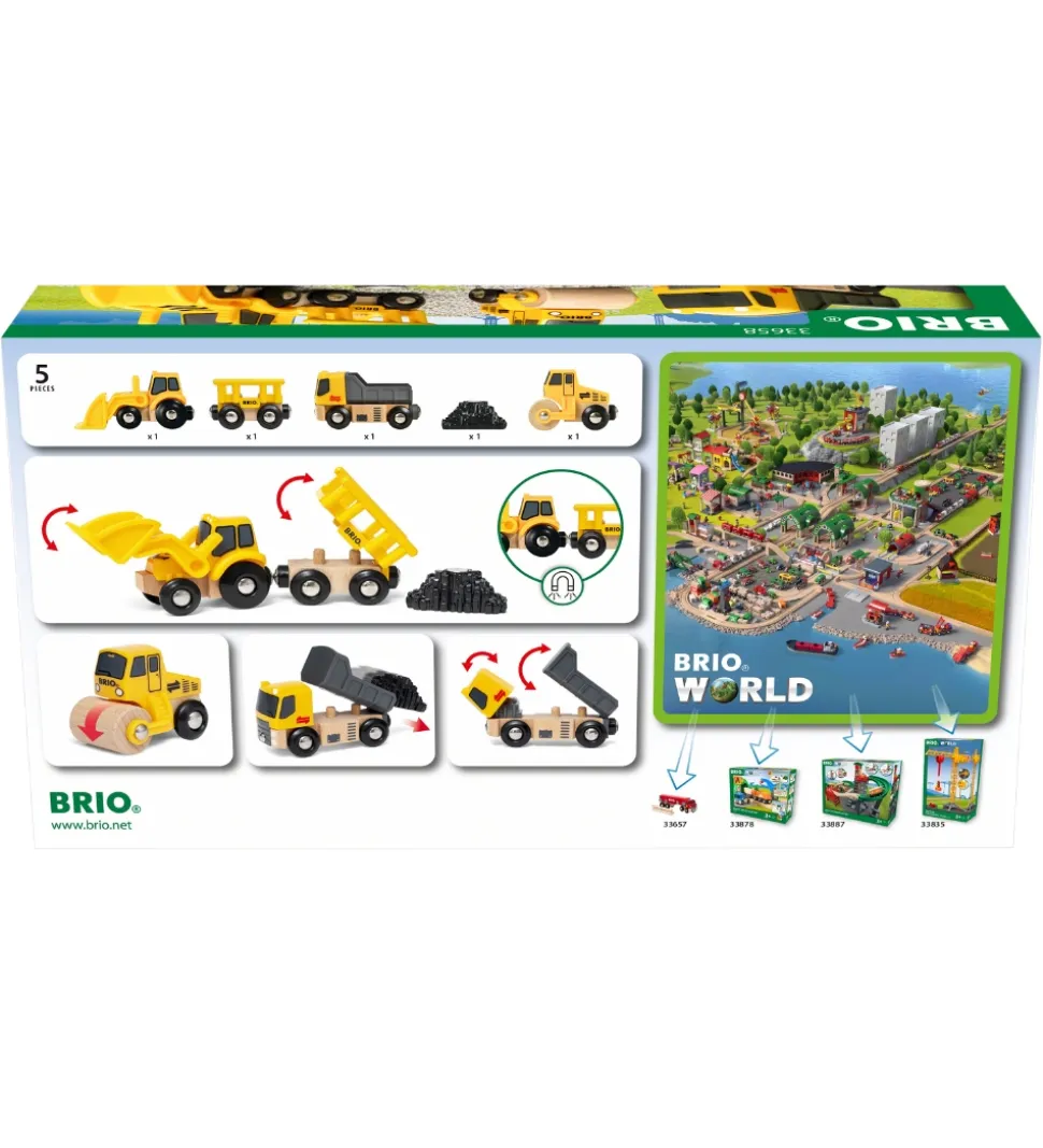 BRIO Byggekøretøjer - 5 dele 33658