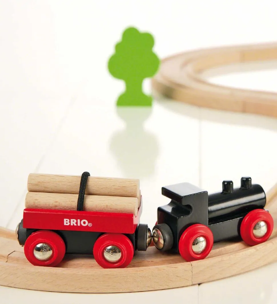 BRIO CLASSIC Togbane Sæt m. Skov - Rød/Sort 33042