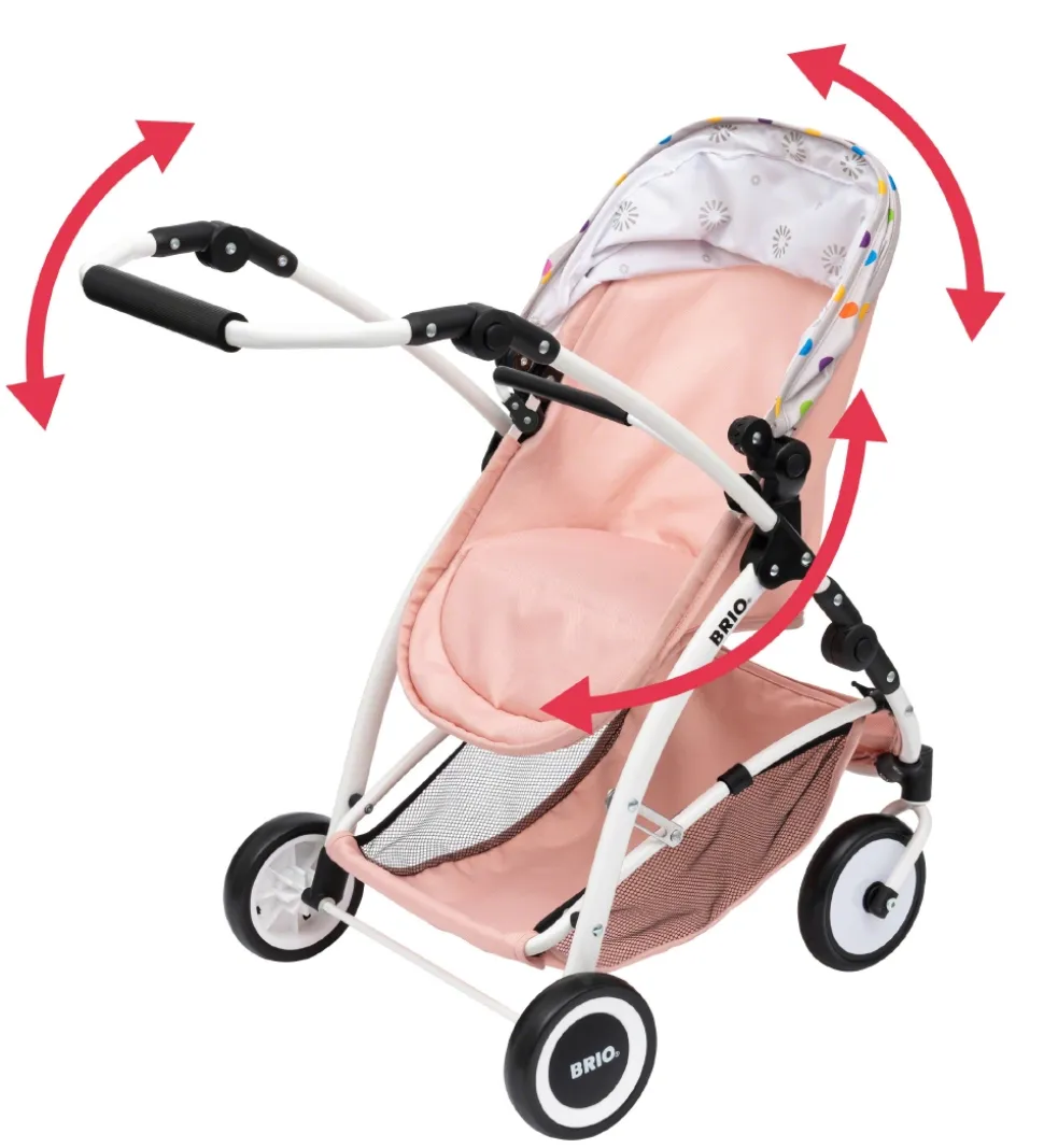 BRIO Dukkevogn - Flex - Rosa/Hvid 24906000