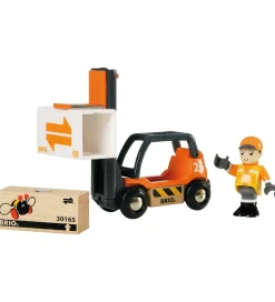 BRIO World Gaffeltruck m. Tilbehør - 9 cm - Orange/Sort 33573