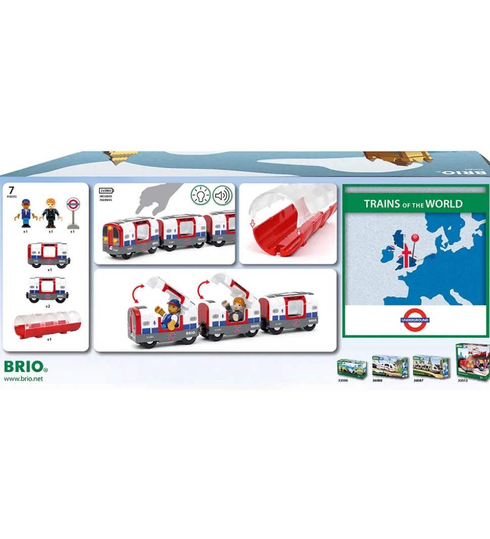 BRIO World London Undergrundstog - Batterridrevet - 36085
