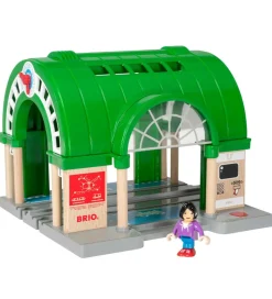 BRIO World Togstation - Grøn/Grå/Træ 33649