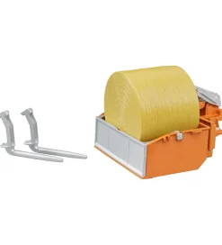 Bruder Traktorlæssekasse m. 1 Rundballe - 02353