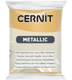 Cernit Polymer Ler - Metallic - Guld