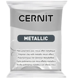 Cernit Polymer Ler - Metallic - Sølv