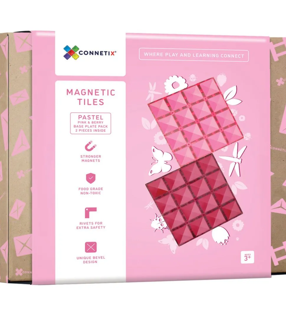 Connetix Magnetplader - 2 Dele - Pastel