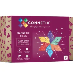 Connetix Magnetsæt - 30 Dele - Rainbow Geometry Pack