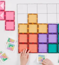 Connetix Magnetsæt - 40 dele - Pastel Square Expansion Pack