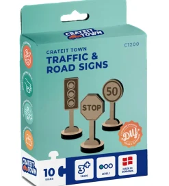Crateit Kreasæt - Crateit Town - Træ - Trafikskilte - 10 Dele
