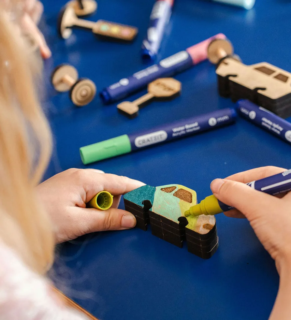 Crateit Kreasæt - Crateit Town - Træ - Tankstation - 28 Dele