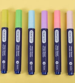 Crateit Tuscher - 3 mm - 6 stk. - Pastels