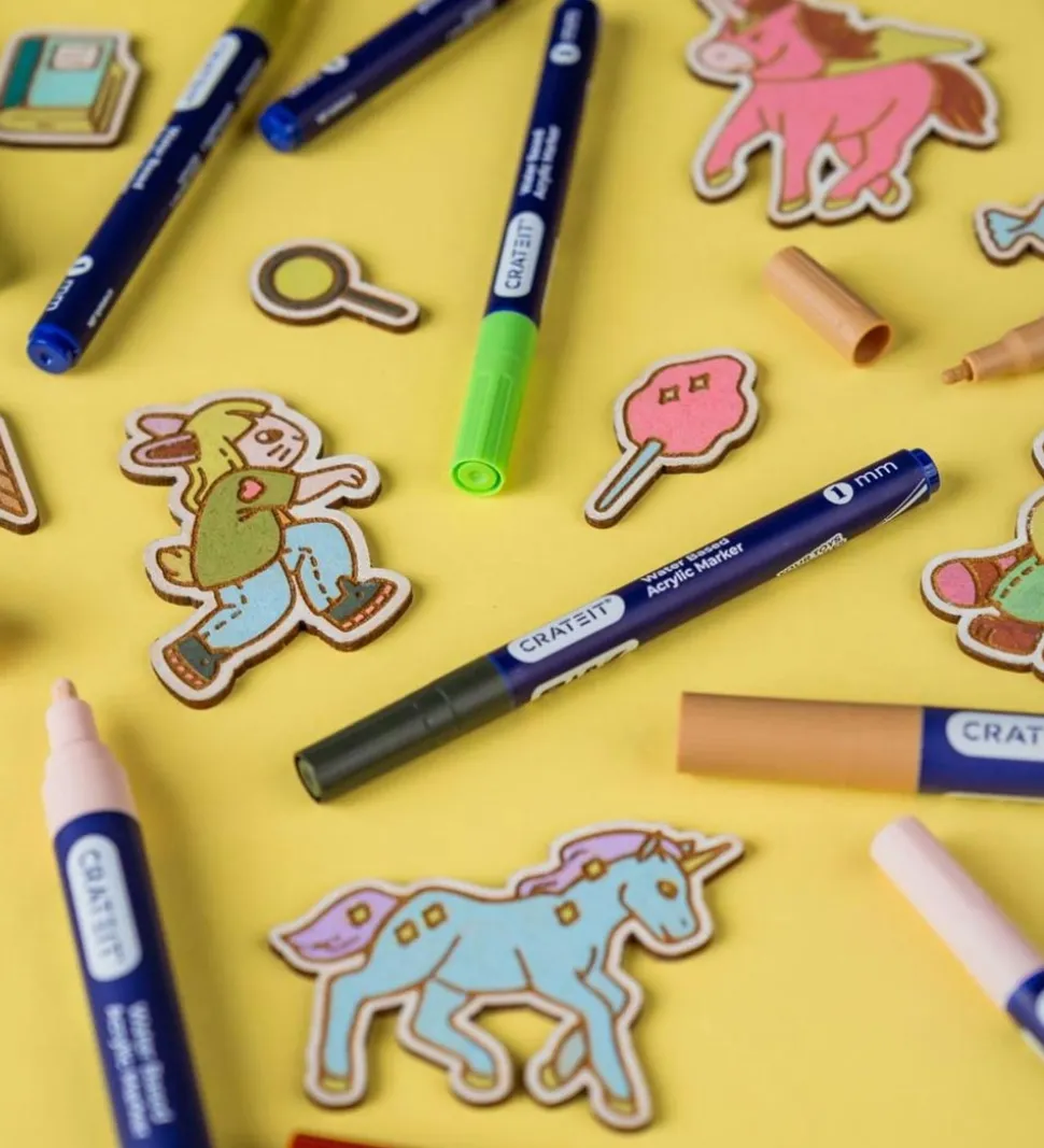 Crateit Tuscher - 1mm - 6 stk. - Pastels