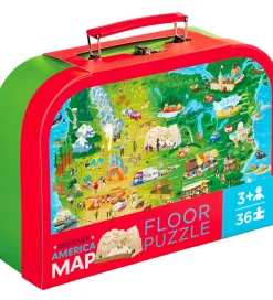 Crocodile Creek Puslespil - 36 Brikker - Discover America Map