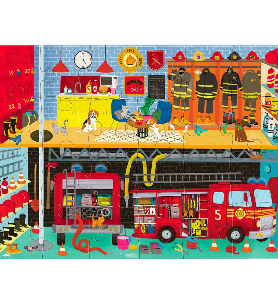 Crocodile Creek Puslespil - 24 Brikker - Fire Station