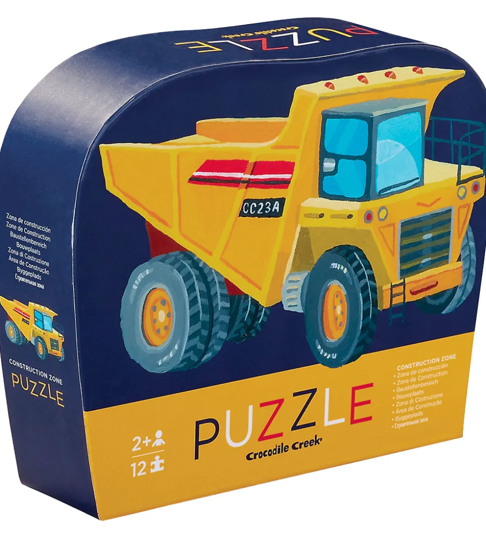 Crocodile Creek Puslespil - 12 Brikker - Construction Zone