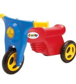 Dantoy Motorcykel m. Plastikhjul - 58,5 cm - Rød/Blå/Gul