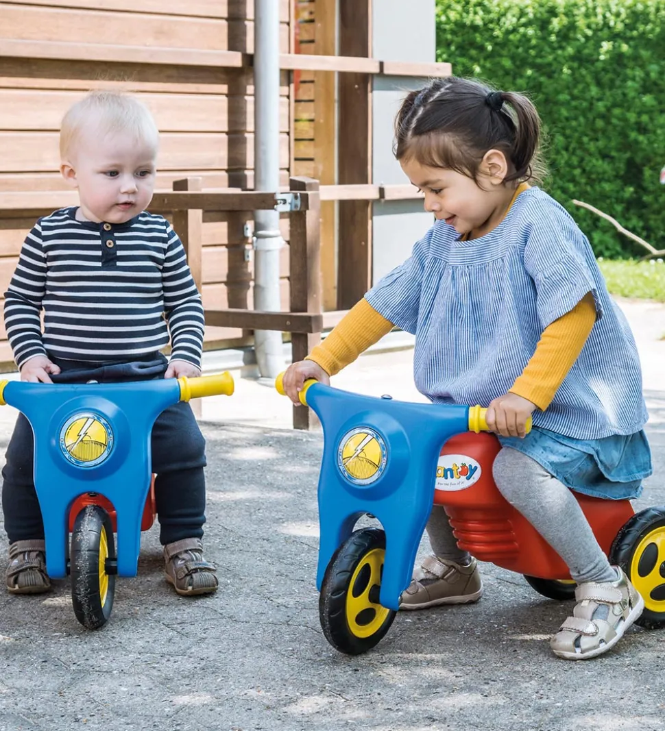 Dantoy Motorcykel m. Plastikhjul - 58,5 cm - Rød/Blå/Gul