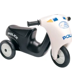 Dantoy Politi Scooter m. Gummihjul - Sort/Hvid