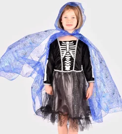 Den Goda Fen Udklædning - Cape Spiderweb - Blå