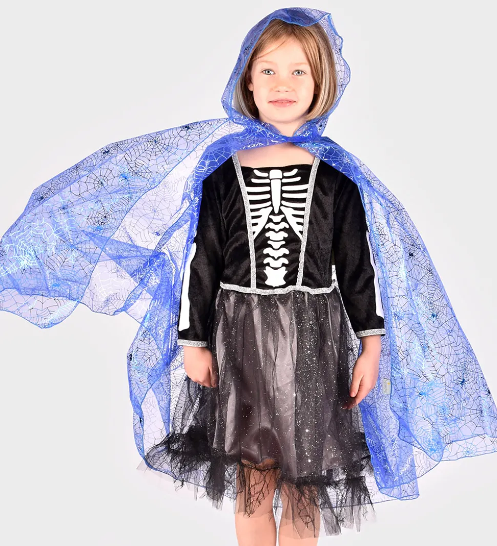 Den Goda Fen Udklædning - Cape Spiderweb - Blå