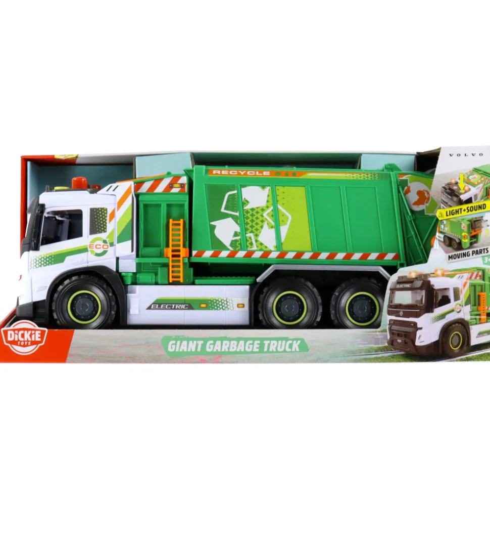Dickie Toys Arbejdsmaskine - Stor Skraldebil - Lys/Lyd