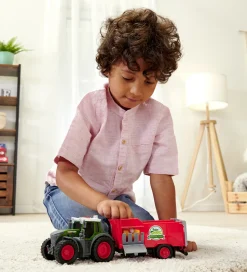 Dickie Toys Traktor m. Trailer - Fendt Farm Trailer - Lys/Lyd