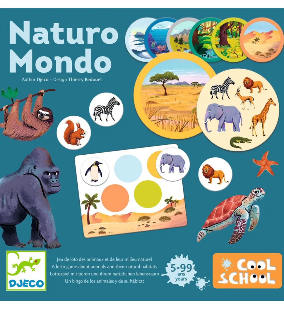 Djeco Billedlotteri - Cool School - Naturo Mondo
