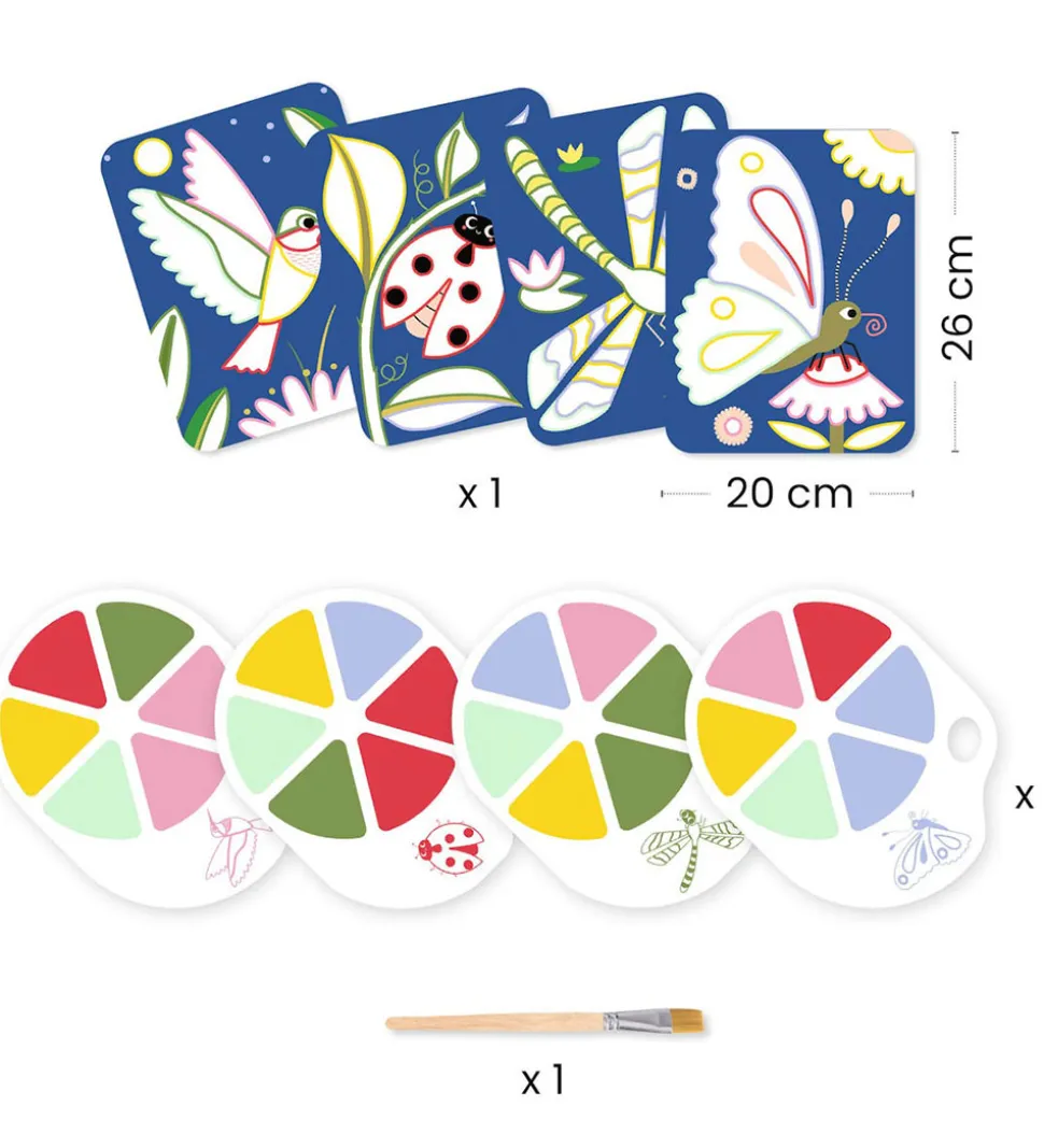 Djeco Farvesæt - Palette Painting - Creepy Crawlies