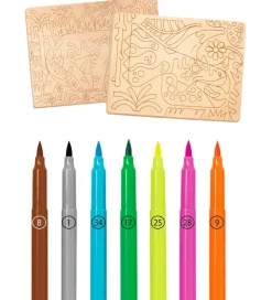 Djeco Kreasæt - Farvelægning På Træ - Dino World