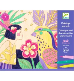 Djeco Kreasæt - Farvelægning På Træ - Sweet Girls