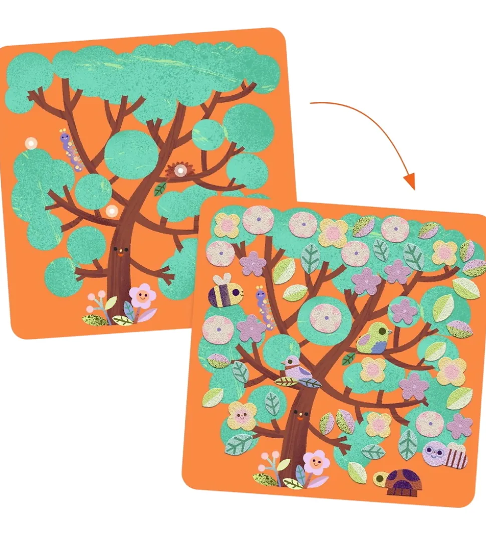 Djeco Kreasæt - Filtbilleder - Gennem Årstiderne