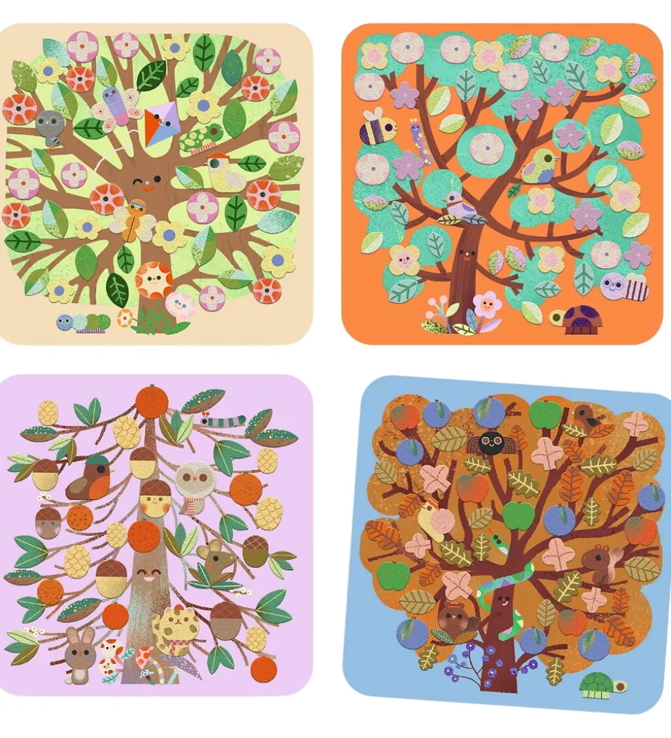 Djeco Kreasæt - Filtbilleder - Gennem Årstiderne