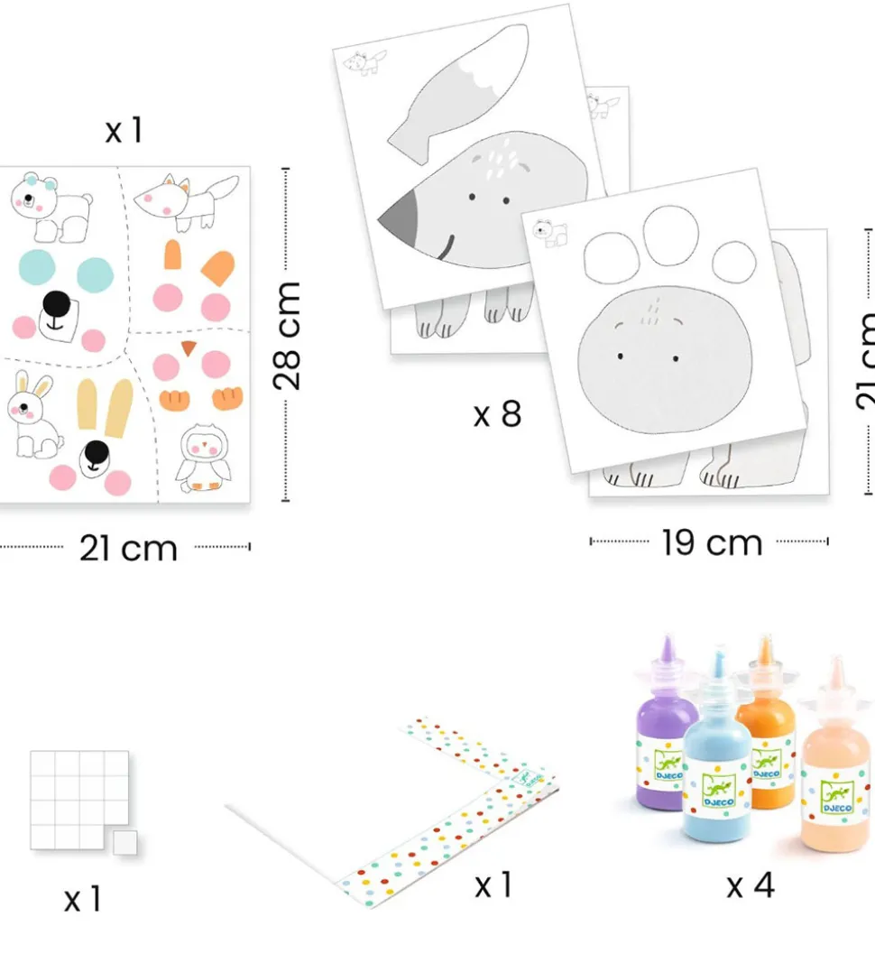 Djeco Kreasæt - Fingermaling - Messy Fun