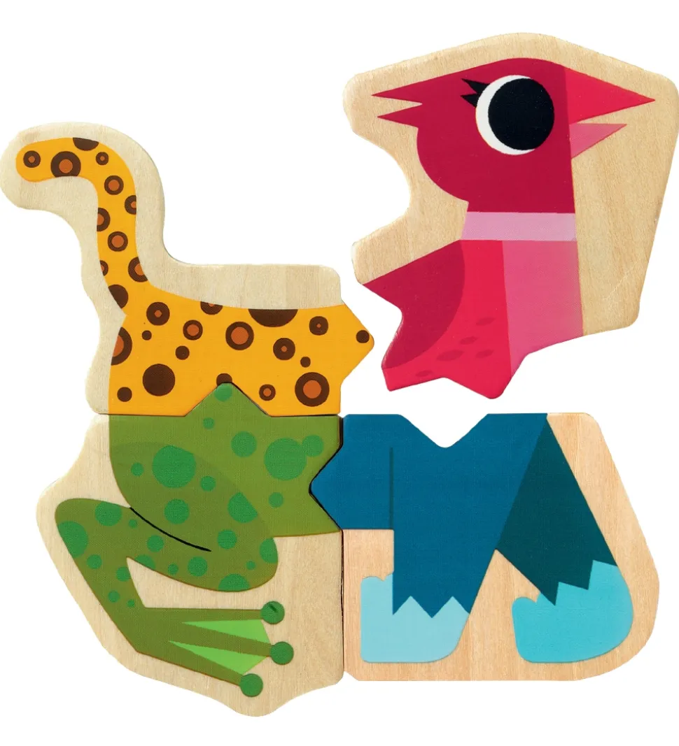 Djeco Magnetpuslespil - 6 stk./24 Brikker - Mixanimo