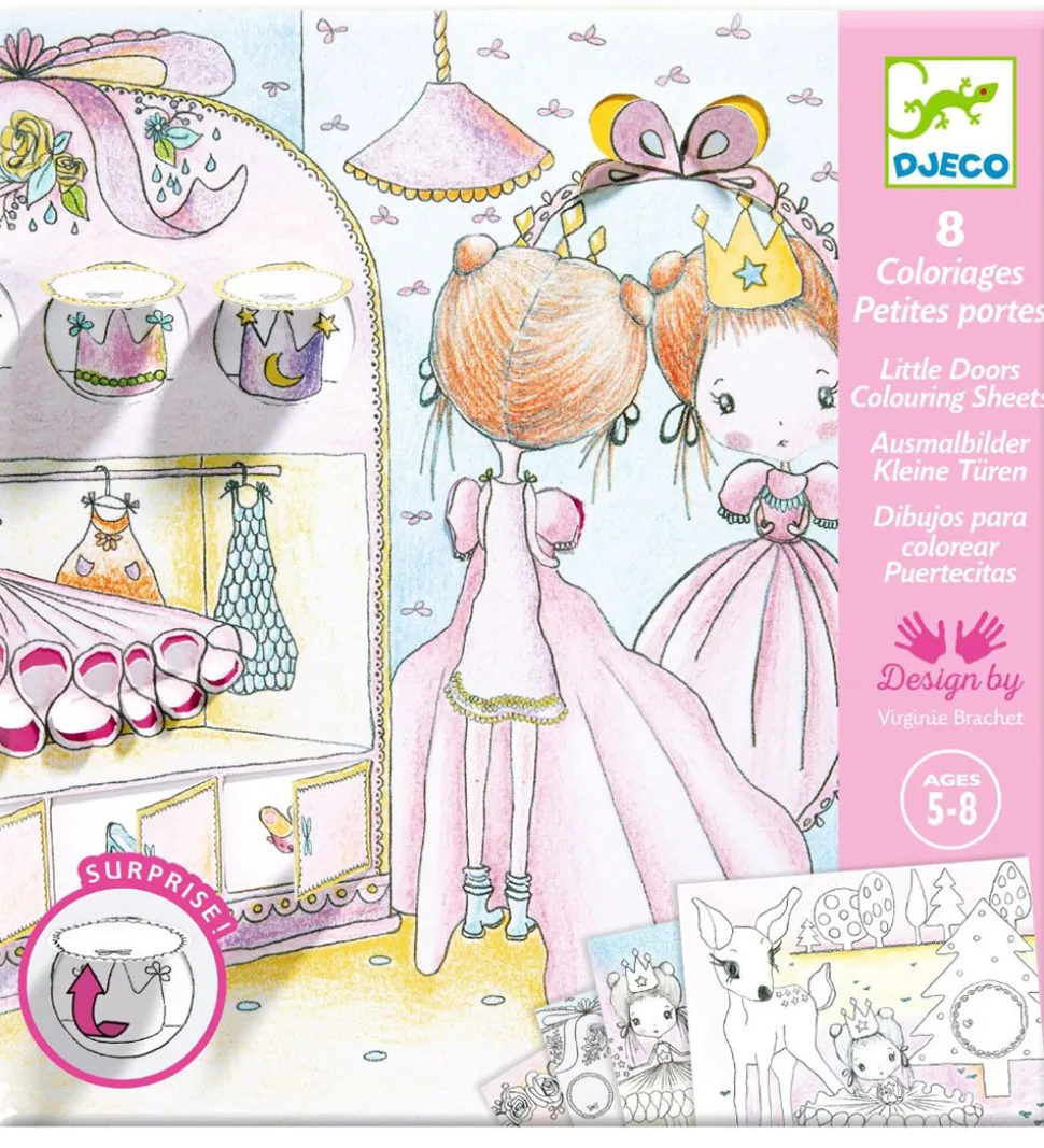 Djeco Maleark m. Små Døre - Les Petites De Pupi